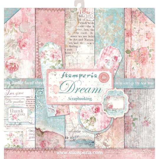 Stamperia Dream Double-Sided Paper Pad, 12&#x22; x 12&#x22;